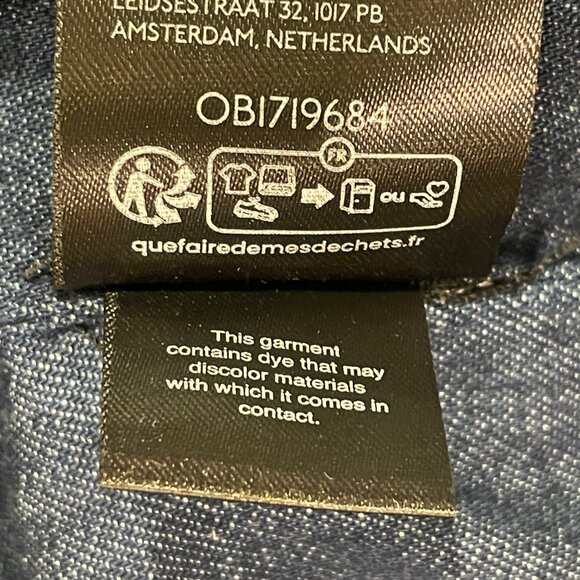 (NEW) FREE PEOPLE Double Breast Car Coat Long Sleeve Denim, Wash Indigo - L - Picture 13 of 13